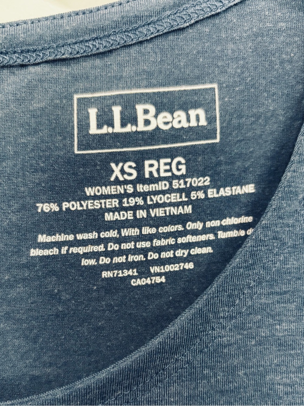 L.L. Bean Blue Drawstring Waist Short Sleeve Summer Dress - Picture 3 of 5